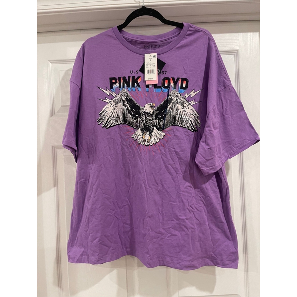 Men's Pink Floyd T-Shirt, Purple, Size L